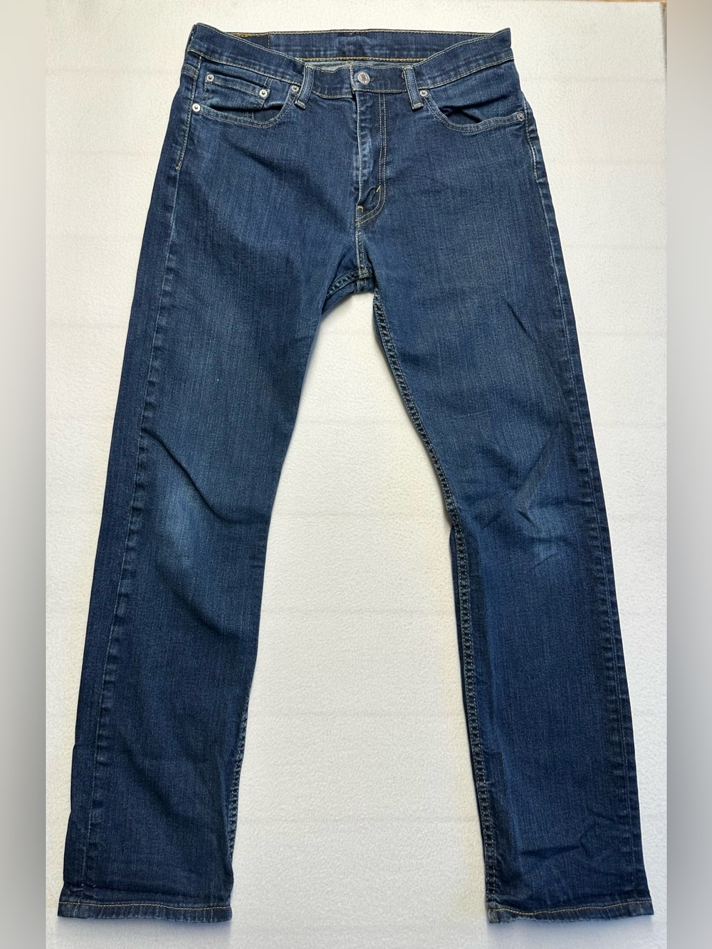 Levi’s 513 Men’s Jeans 32x32 Slim Straight Dark Wash Blue Denim Red Tab